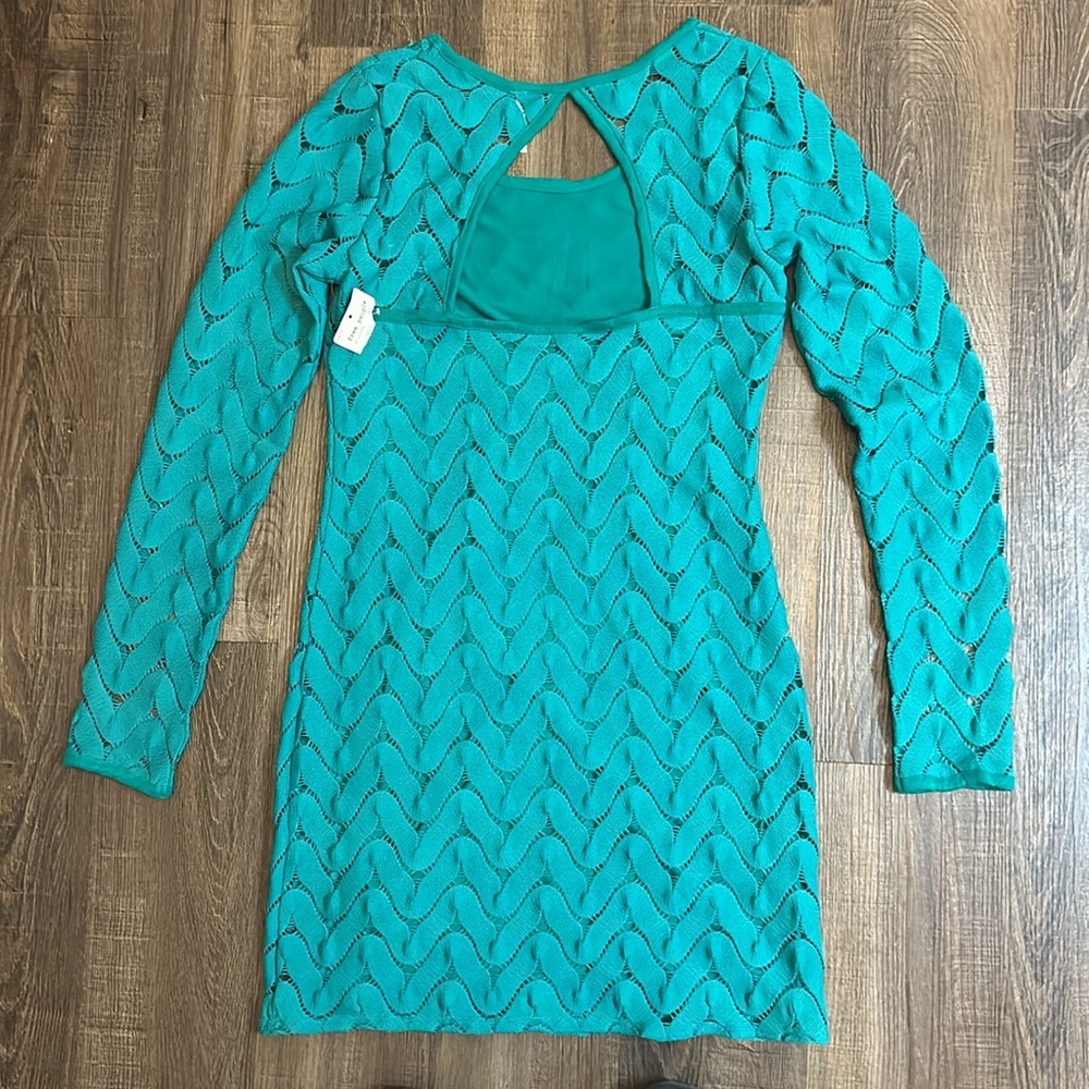 Free People Wild Thing Mini Dress,  Women’s Size S, Emerald Green, NWT - Picture 2 of 6